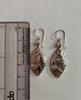 925 Sterling Silver Oxidized Danglers Earrings JHUMKA, Long Linear Earring, Cutwork FREE SHIP, 2.15 Gm