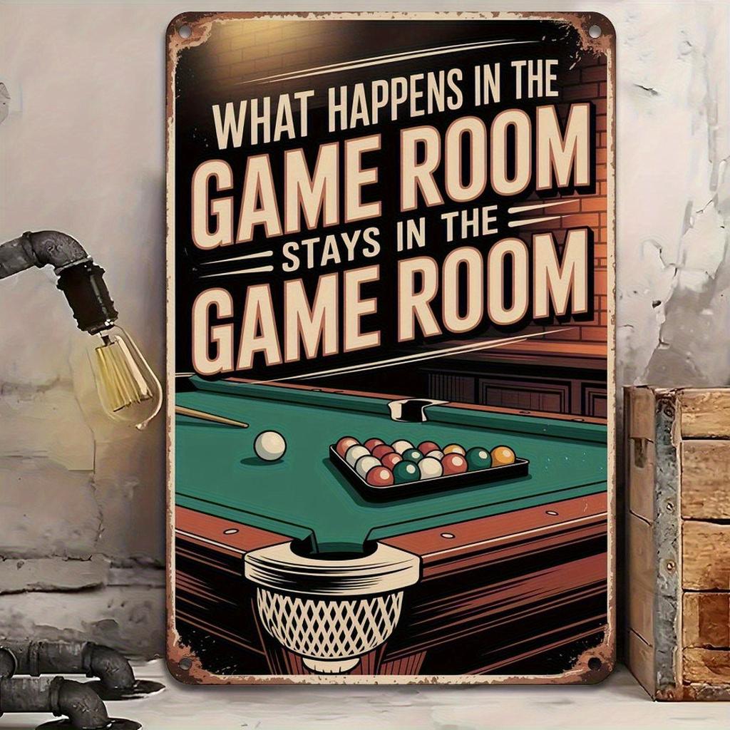 Decorative Signs Plaques Iron Poster Game Room Ambiance Motif Tin Sign Space Aesthetics Decoration Outdoor Pla
