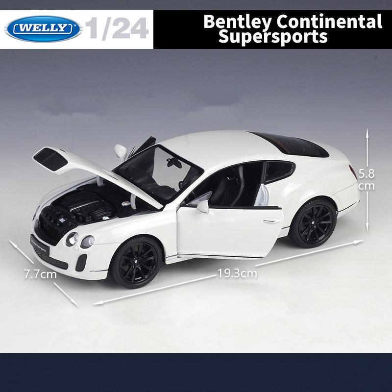 Welly 1/24 Bentley Continental Supersports Alloy Car Model Diecasts Metal Toy Vehicles Car Model Simulation Collection Kids Gift