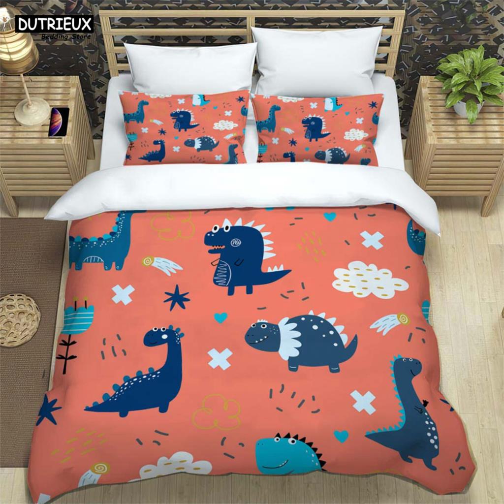 Comforter Cute Dinosaur Ed With Printed Bedding Queen Bedding Set Cute Style Bedding Set Luxury For Children Bedding Set