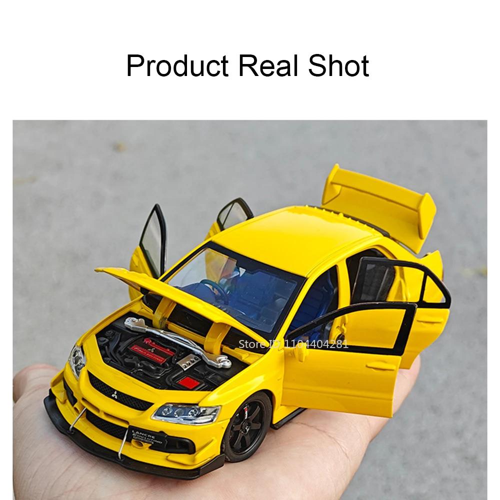1:32 Mitsubishi Lancer Evolution Ix Alloy Sports Car Model Toys Diecast Vehices Doors Opened Sound Light Pull Back Boy Toy Gift