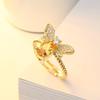 New Colored Jewelry Citrine Bee Ring Opening Adjustable 2026