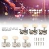 Big Square Head Guitar Machine Heads Silver Folk Instrument Tuning Pegs  For Acoustic Guitar