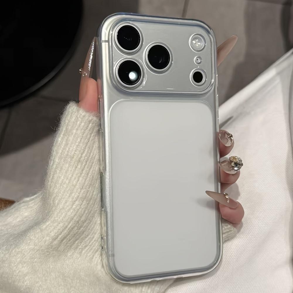 Solid Color Transparent Phone Case For 17 Pro Max 16 Pro 15 14 13 16 17 with an Aesthetic Design Full Coverage Drop Cover