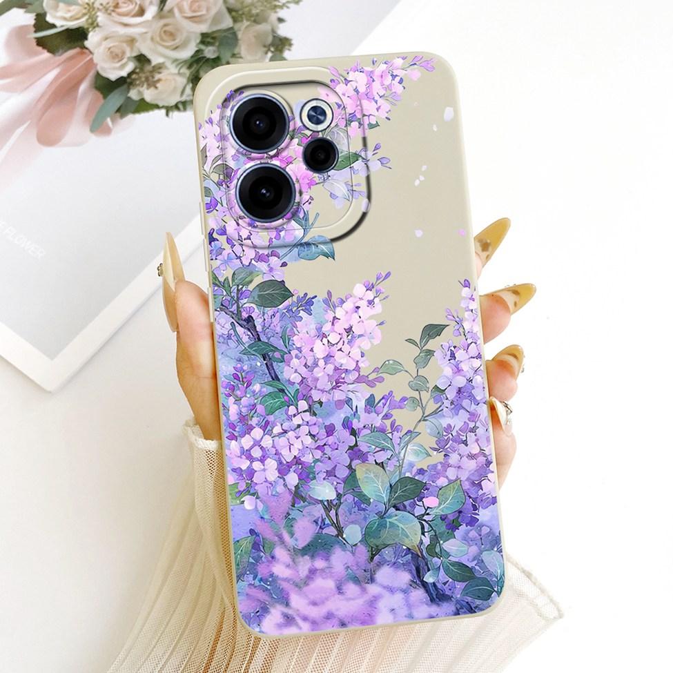 For Oppo CPH2801 Phone Case For Oppo Reno 15F Casing Silicone Luxury Fashion Flowers Kawaii Cute Painted Cover For Oppo Reno15 F