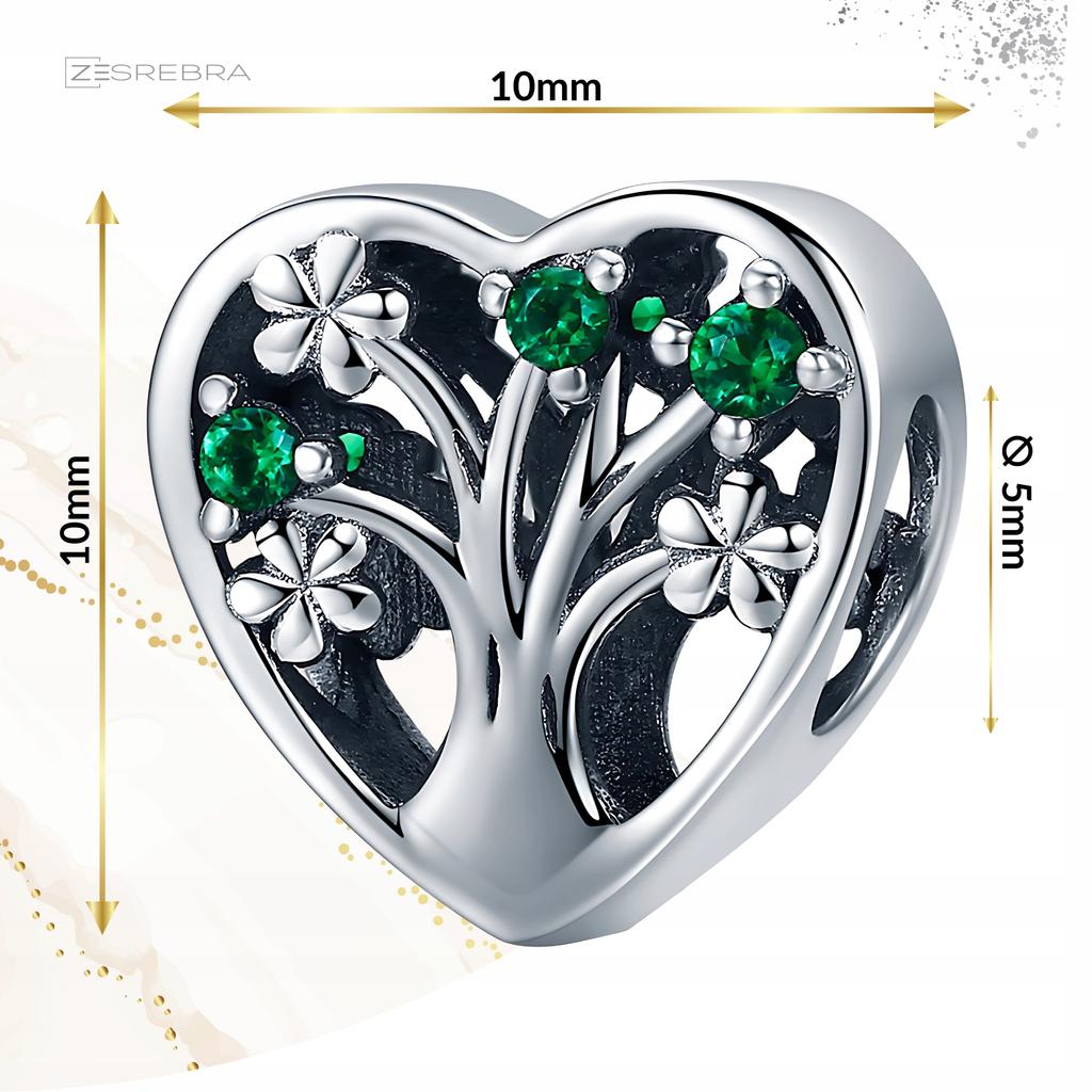 Charms Heart Tree Of Happiness 925 Bead Tree Of Life Charms Pr925