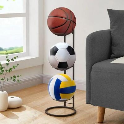 Carbon Steel Ball Storage Basket Black Football Display Rack  Volleyball