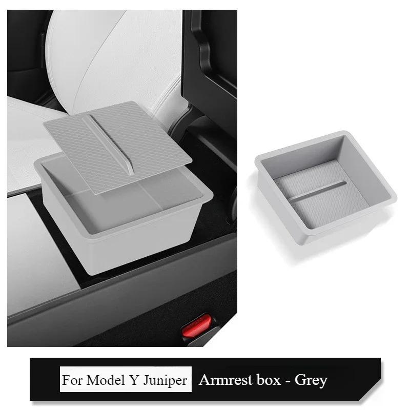 For Tesla Model Y Juniper 2025 Central Control Storage Box Armrest Box Eyeglass Holder Organizer Tray Car Interior Accessories