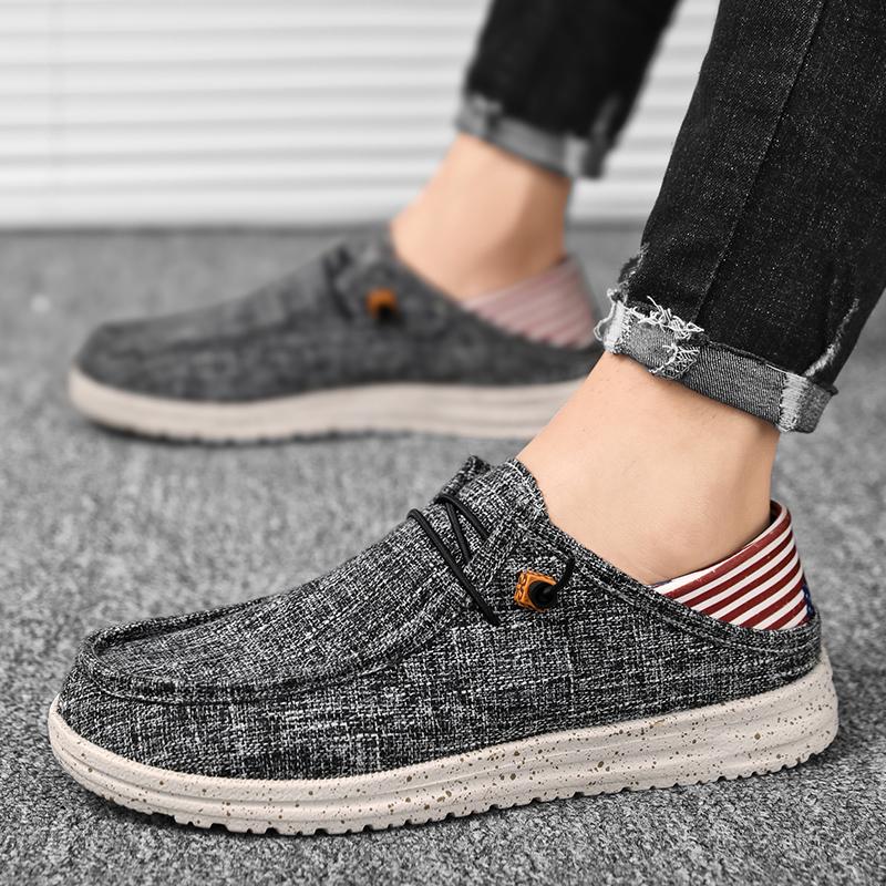 39-48 Men's Denim Cloth Air-breathable Sports Casual Shoes EVA Ultra-light Convenience Outdoor Lazy Shoes