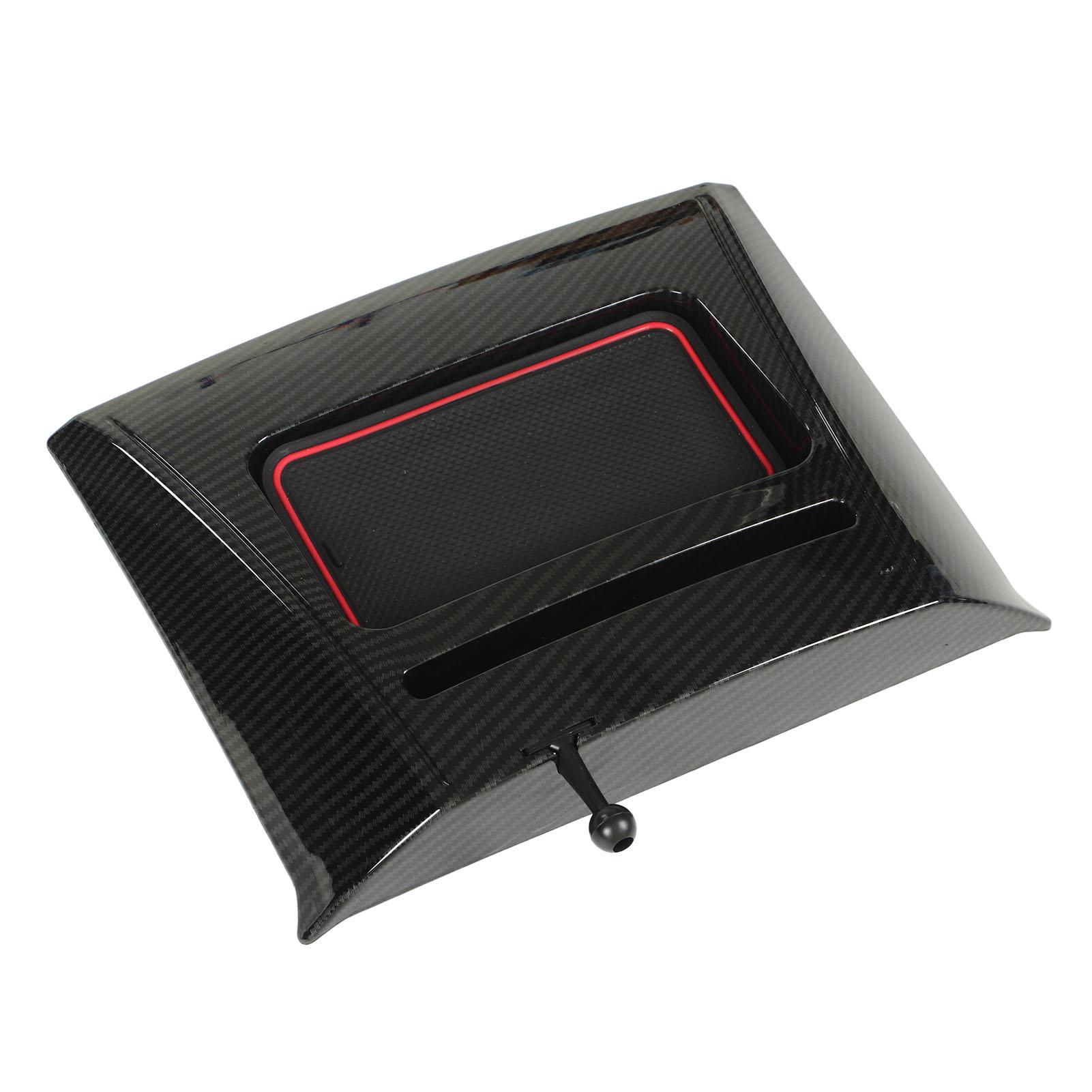 

Держатель телефона на приборной панели, ящик для хранения, стиль углеродного волокна, водонепроницаемая замена для Ford Mustang