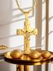 Pendente Croce Grande Cristo Gesù Religioso Colore Oro Acciaio Inossidabile Collana Crocifisso Cristiano per Uomo Gioielli Regalo Maschile 2025