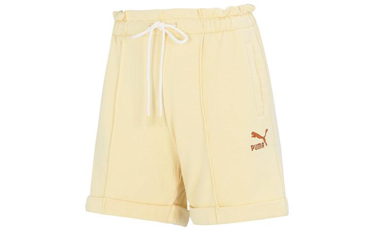 PUMA Casual Shorts Women s Beige Yellow 623256-42 XL