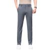 Men's High-Elastic Ice Silk Straight-Leg Fashion Trousers - Casual Business Wear