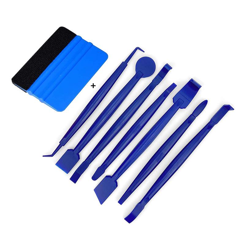 11Pcs/8Pcs Car Wrapping Vinyl Tool Kit Window Film Tint Tools Car Wrap Sticks Edge Trimming Squeegee Tinting Felt Edge Squeegee