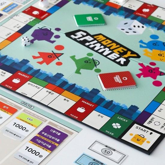 Finance and economy board game Money Spinner Family game Elementary school social and economic teaching aids Blue Marble, popular Korean game