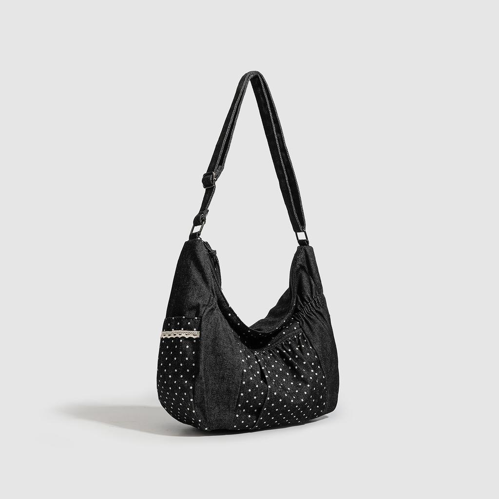 Casual Canvas Messenger Bag Bag Commuter Student Class Large Capacity Tote Bag Ballet Storm Point Satchel Women