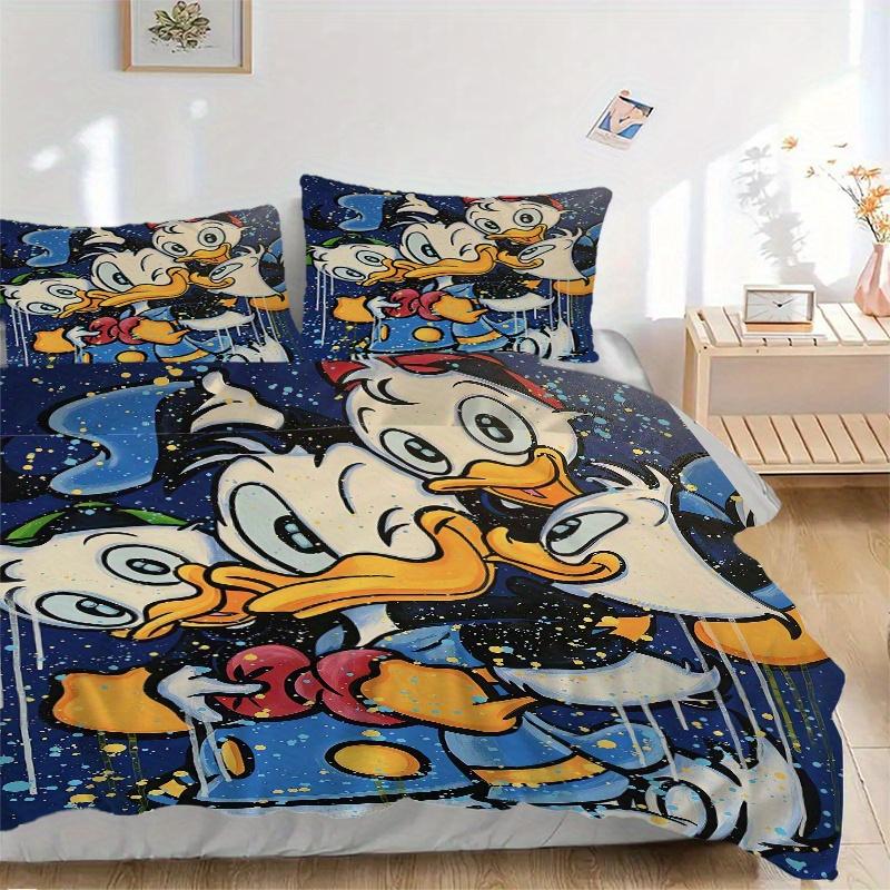 

3pcs Duck Family Bedding Set 1 Soft Quilt Cover + 2 Pillowcases, Machine Washable Suitable for All SeasonsQ018 135x200cm