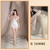 Sex Underwear Lace One-piece Halter Pajamas Split Suspenders Straps Body Sculpting One-piece Pajamas Sexy Lace