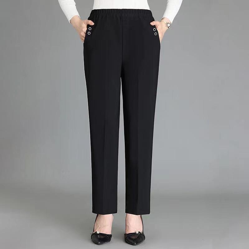 

Женские повседневные брюки Длинные свободные брюки Большой размер 5XL С высокой талией Женские Весенне-осенние Сезонные Тонкие брюки Женские Эластичные брюки 5XL