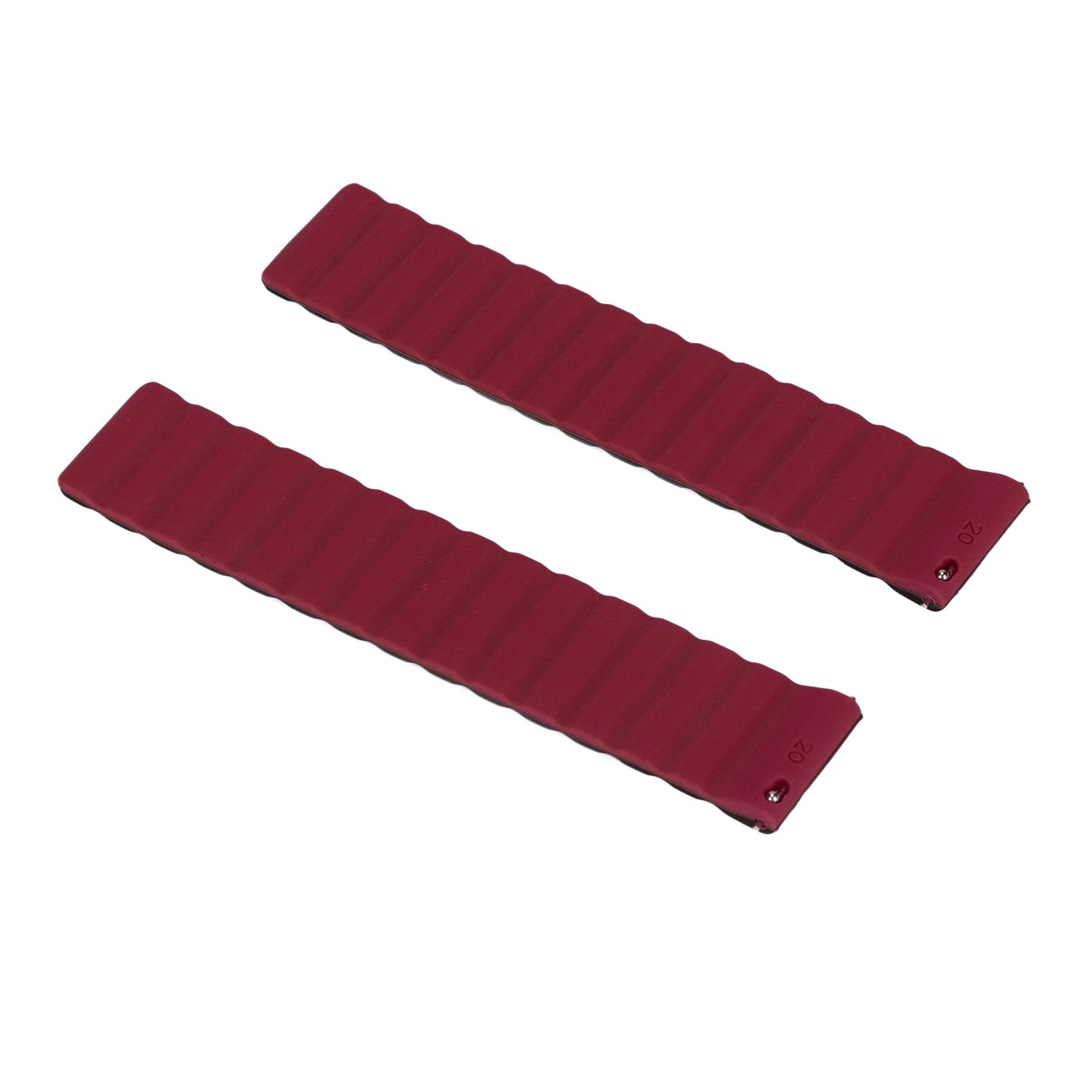 

20mm Universal Watch Band Silicone Magnetic Watch Strap Adjustable Watch Wristband for Amazfit Bip Black Red
