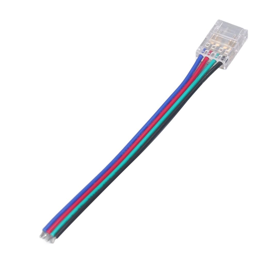 10pcs 4PIN COB LED Connectors 10mm RGB Light Connectors Durable LED Tape Connectors  DIY Strip Light
