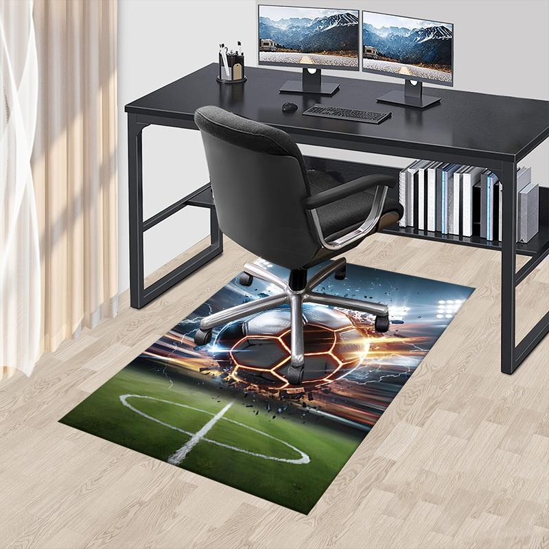 1 szt. Piłka nożna Bardzo duży antypoślizgowy dywanik podłogowy, Biuro, rodzina, sypialnia, Studio   Duży dywan, Dywaniki wewnętrzne, , Żywe kolory