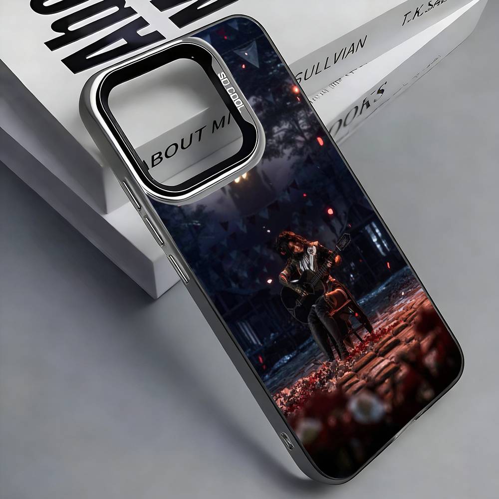 C-Clair Obscur Expedition 33 Handyhülle Für iPhone 17, 16,15,14,13,12,11 Plus,Pro Max, Buntes Silbernes Funda Cover
