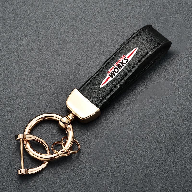 Portachiavi per Auto in Pelle di Vitello Lega di Zinco Accessori Portachiavi Auto Per MINI Cooper R56 F56 R50 JCW Cabrio Aceman Countryman Clubman WORKS  rdxzk11