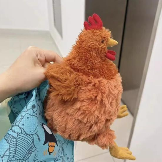 Cute Chicken Plush Doll Soft Stuffed Animal for Kids Lifelike Little Hen Plush Toy Comforting Sleep Buddy Farm Gift for Animal Lovers
