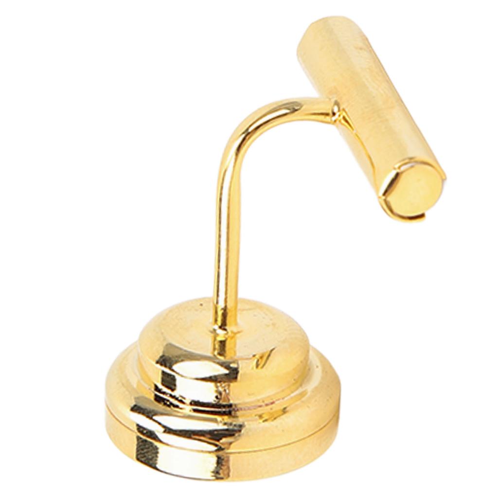 Dollhouse Miniature Wall Lamp Mini LED Dollhouse Wall Light with Battery for 1/12 Dollshouse Furniture Decoration Gold