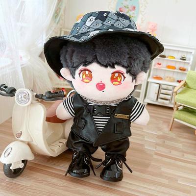 Pretend Toy Doll Outfit Adorable Cute Cool Hat T-shirt Pants Vest Jacket 20cm Stuffed Clothing