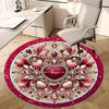 Love Heart Chair Mat - Round Carpet for Home Decor, Office Use, Bedroom & Living Room Gift0221b
