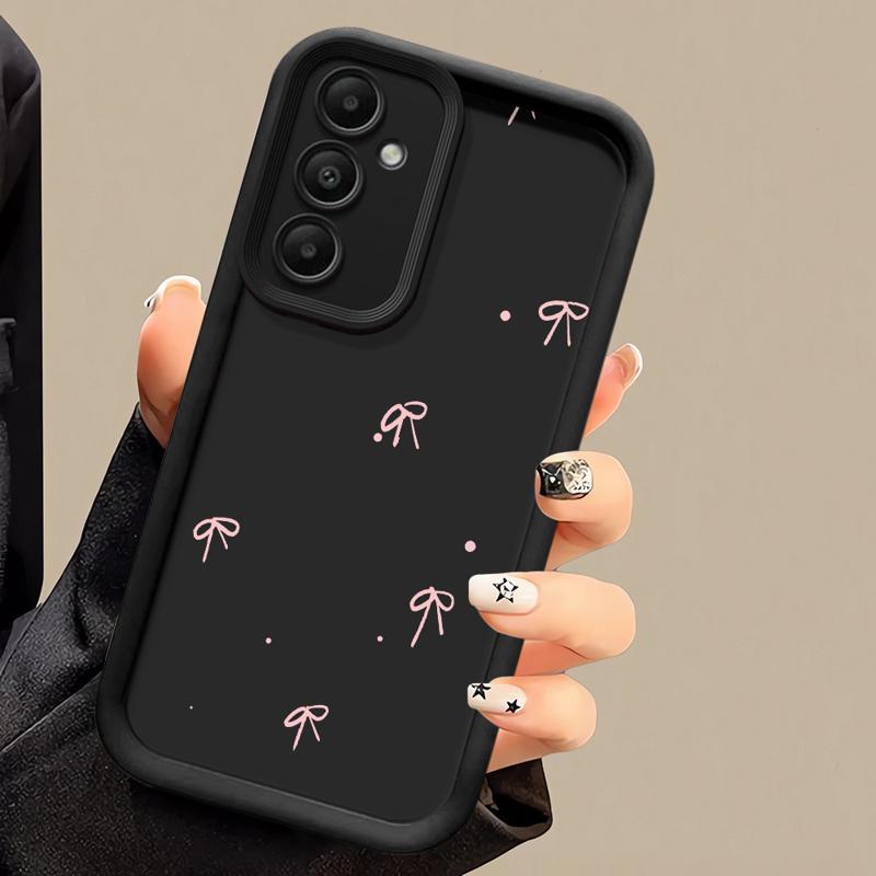 Phone case for Samsung Galaxy A55 A52 A33 cases A24 A15 A12 A23 A22 5G A54 A52s A53 A14 funda Cover Cool Luxury Red Cartoon Bow