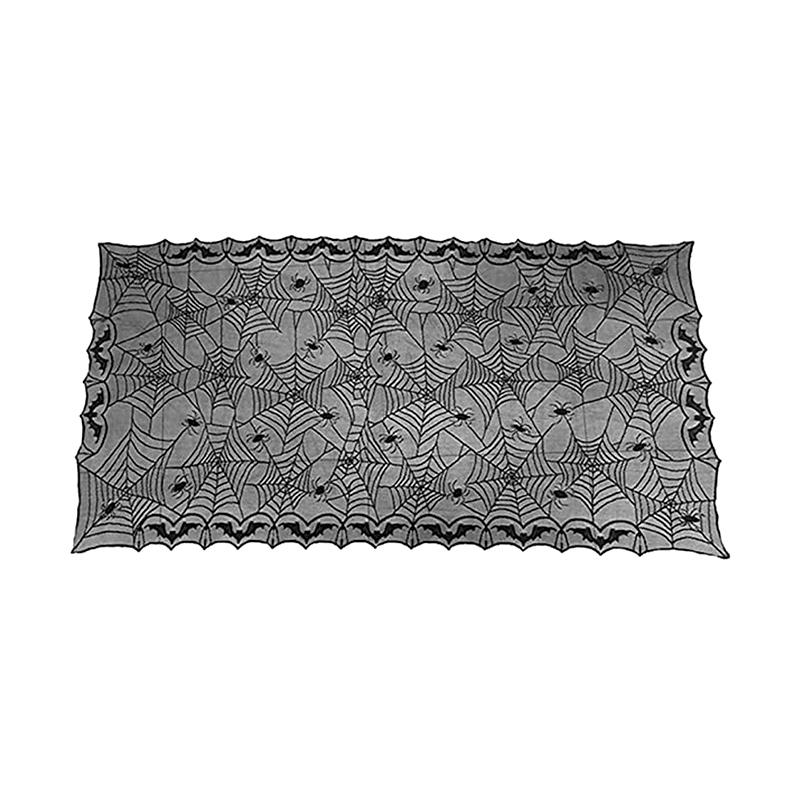 1Pc Halloween Horror Prop Polyester DIY Spider Web Black Table Cloth Lace Tablecloth Home Decor