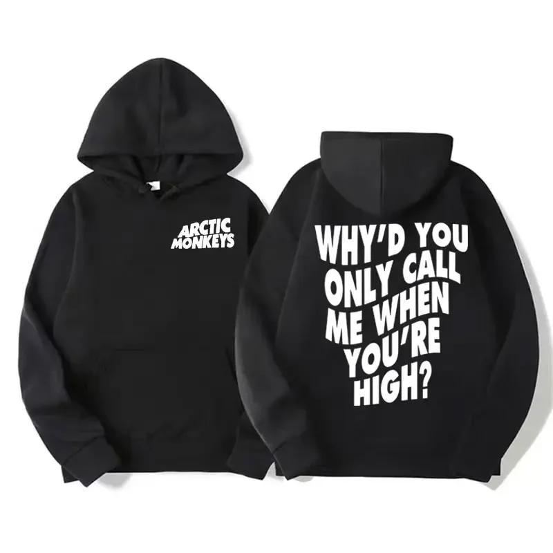 Retro Rock Arctic Monkeys Music Album Graphic Hoodies Men Vintage Oversized Y2k Hip Hop Hoodie Punk Sweatshirt Tour Double Sided