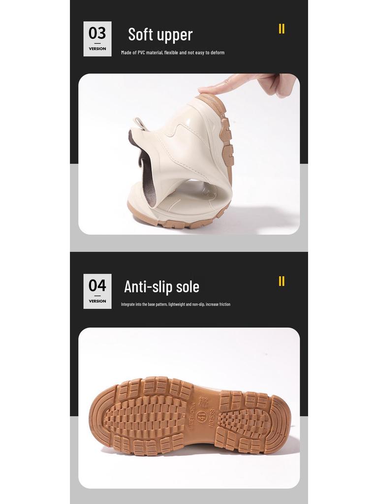 Men's Non-Slip Waterproof Low-Cut Rain Boots for Fishing and Outdoor Use