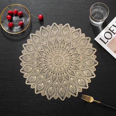 Table Mat PVC Placemat Hollow Insulation Coaster Pads Table Bowl Home Christmas Decor Heat Resistant