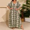 Women's Summer Casual, Comfortable, Loose-Fitting Drawstring Beach Cover-Up And Vacation Dress
