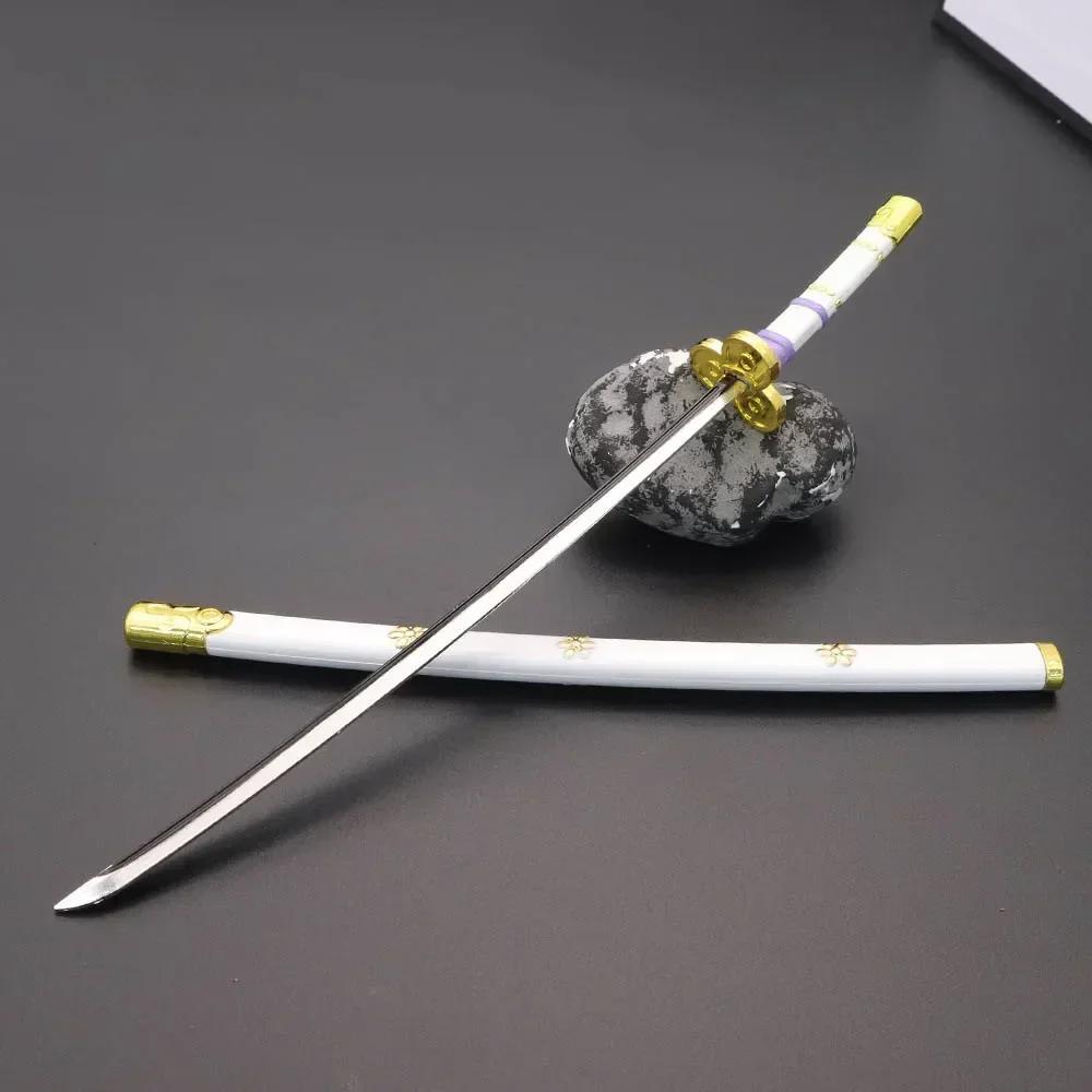 25cm Roronoa Zoro Katana Anime Metal Iron Zoro Sword Ninja Knife Blade Real Size Japanese Katana Samurai Steel Sabre Toy Gift