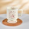 Cream Cartoon Dog Ceramic Coffee Mug