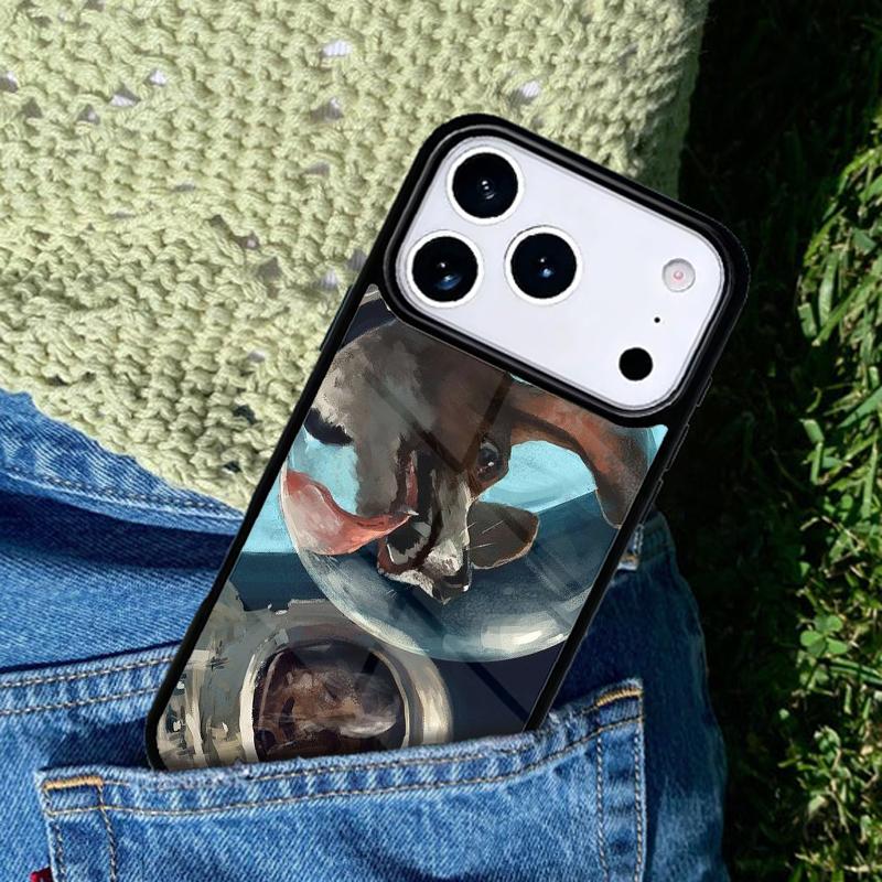 Skater Dog In Space Phone Case For iPhone 17 AIR 16 Pro Max 15 14 Pro 11 12 13 Shockproof Silicone Cover