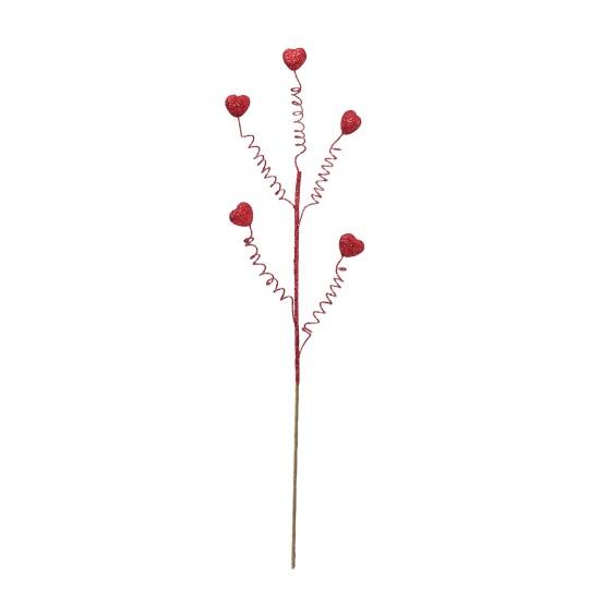 Valentines Day Decorations Red Heart Berries Picks Artificial Valentines Day Floral Cuttings for Home Office Wedding Anniversary Party Decor Romantic