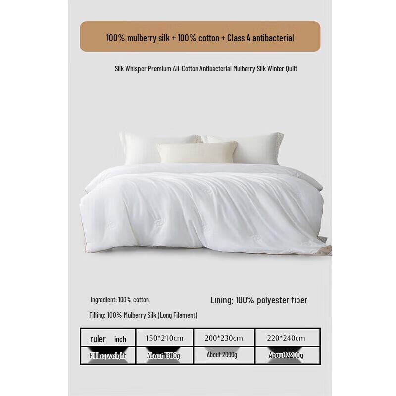 

Mercure Home Luxury All-Season Mulberry Silk Duvet