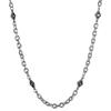 Men's Trendy Patchwork Hoodie Titanium Steel Necklace - Hip Hop Style Collarbone Chain Accessories