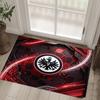 Eintracht Frankfurt Fußball Design Kristall Samt Teppich Gemütlich Non?Rutschfester Teppich mit Aufdruck für Schlafzimmer Wohnzimmer Eingang