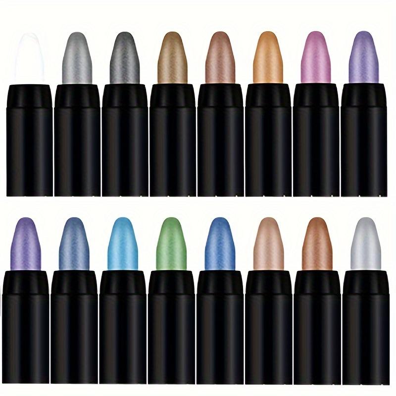 Wasserfester Lidschattenstift mit 16 Farben, mattes und schimmerndes Finish, langanhaltend, lässt sich leicht verblenden für eine gleichmäßige Deckung, perfekt für Partys und Geburtstage
