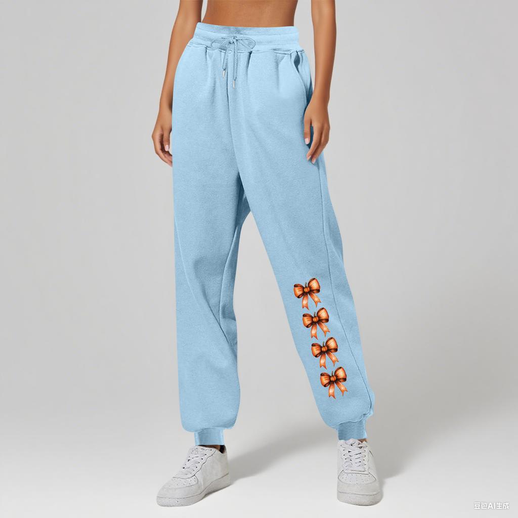 Ladies' Printed Unisex Casual Pocket Drawstring  Pants