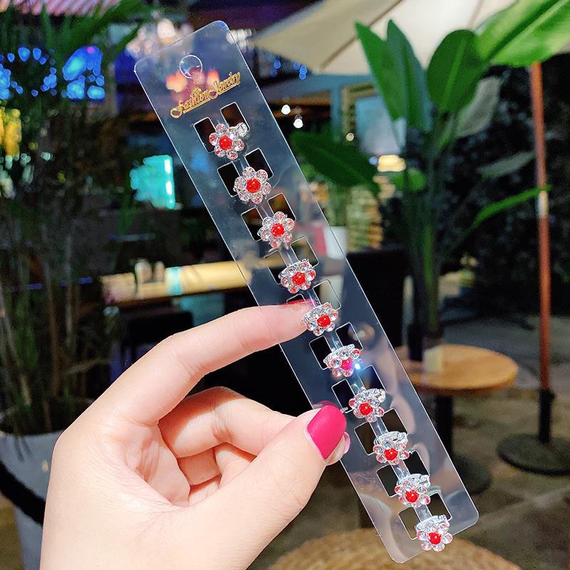 Princess Crown Baby Clip Hairstyle Children's Pearl Rhinestone Bean Buckle Hairpin Children's Girl Disc Hair Small Buckle Grab