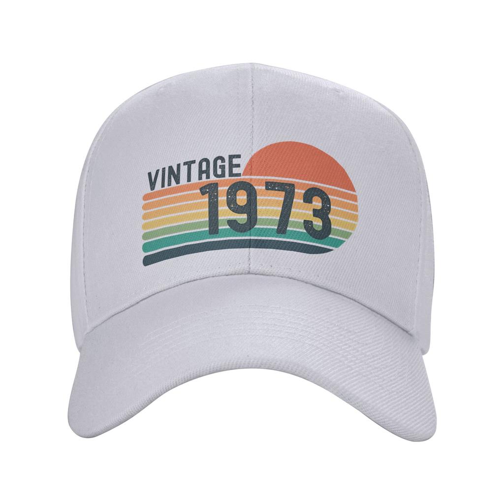 Vintage 1973 2 Casual Baseball Cap  Hunting Camping Hip Hop Hats Summer SunProof Unisex Men Y2k Cute Snapback Cap