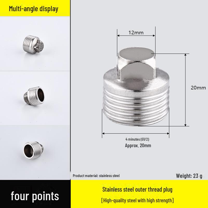 Four-Way Stainless Steel Inner and Outer Thread Elbow Reducer for Water Pipes